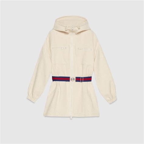 gucci tweed hooded jacket